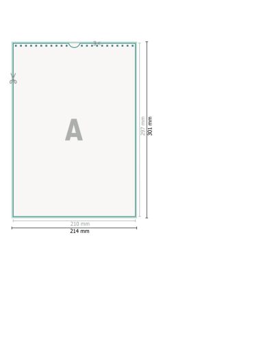 Calendarios semanales con encuadernación en espiral, A4, Formato vertical, 4/0, 54 hojas, 115 g/m² papel cuché