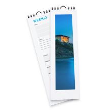 Calendarios semanales con encuadernación en espiral, 10,5 x 42 cm, Formato vertical, 4/4, 54 hojas, 115 g/m² papel cuché
