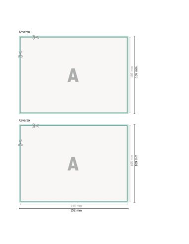 Calendarios dos caras, A6, 10,5 x 14,8 cm, colores 4/4, papel cuché de 130 g/m²