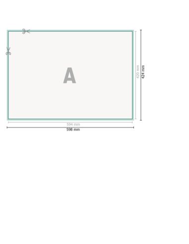 Planificadores anuales de pared, 4/0, A2, 59,4 x 42 cm, papel cuché de 100 g/m²
