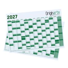 Planificadores anuales de pared, 4/0, A3, 42 x 29,7 cm, papel cuché de 100 g/m² 2