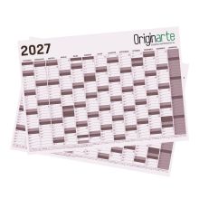 Planificadores anuales de pared, 4/0, B2, 70 x 50 cm, papel cuché de 100 g/m²