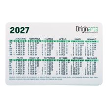 Calendario de bolsillo de PVC personalizado 2027