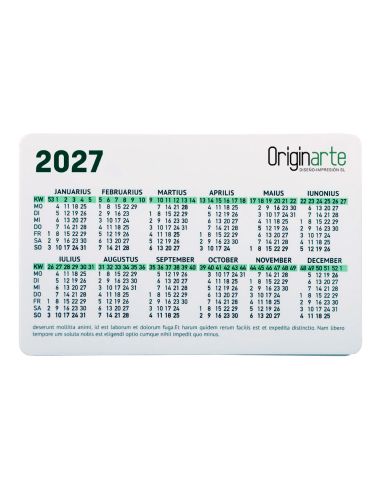 Calendario de bolsillo de PVC personalizado 2027