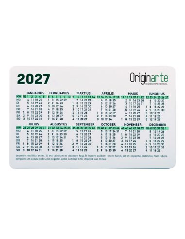 Calendarios de bolsillo, 9 x 5 cm colores 4/4, papel cuché de 400 g/m²