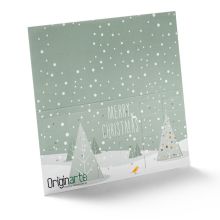Calendario de adviento tarjetas plegables, DL, formato horizontal, 4 páginas 300 g/m² papel fotográfico 4 páginas 2