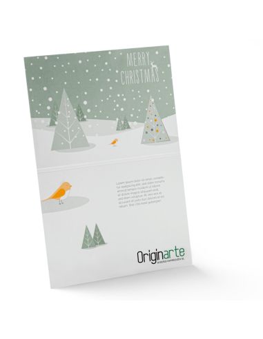 Calendario de adviento tarjetas plegables A6, formato horizontal, 4 páginas 300 g/m² papel fotográfico 4 páginas