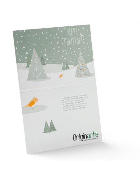 Calendario de adviento tarjetas plegables A6, formato horizontal, 4 páginas 300 g/m² papel fotográfico 4 páginas