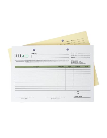 Talonarios en papel autocopia, formato horizontal, 2 hojas, individual, A4, colores 4/0, 80 g/m² + 80 g/m² papel SD