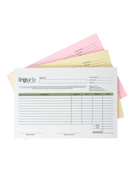 Talonarios en papel autocopia, formato horizontal, 2 hojas, individual, A5, colores 4/0, 80 g/m² + 80 g/m² papel SD