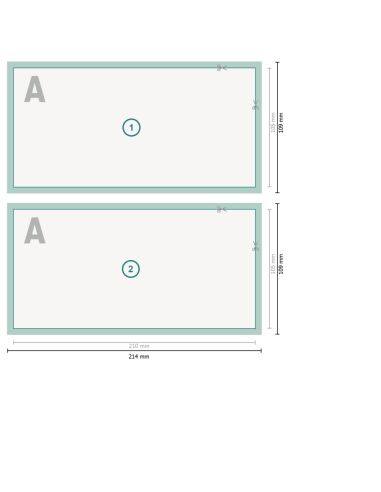 Talonarios en papel autocopia, formato horizontal, 2 hojas, individual, DL, colores 4/1, 80 g/m² + 80 g/m² papel SD
