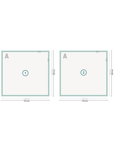 Talonarios en papel autocopia, formato vertical, 2 hojas, individual, 21 x 20 cm, 4/1, 80 g/m² + 80 g/m² papel SD