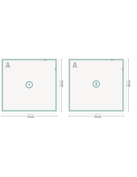 Talonarios en papel autocopia, formato vertical, 2 hojas, individual, 21 x 20 cm, 4/1, 80 g/m² + 80 g/m² papel SD
