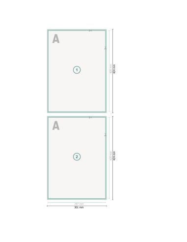 Talonarios en papel autocopia, formato vertical, 2 hojas, individual, A3, colores 4/1, 80 g/m² + 80 g/m² papel SD