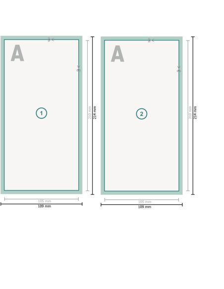 Talonarios en papel autocopia, formato vertical, 2 hojas, individual, DL, colores 4/1, 80 g/m² + 80 g/m² papel SD