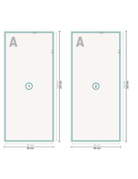 Talonarios en papel autocopia, formato vertical, 2 hojas, individual 6,5 x 14,8 cm, 4/1, 80 g/m² + 80 g/m² papel SD