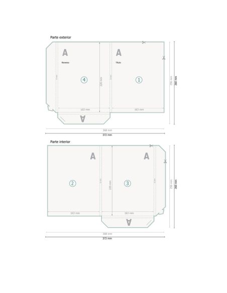 Carpetas, A5, colores 4/4, 4 páginas, colocado en plano, papel cuché de 300 g/m²