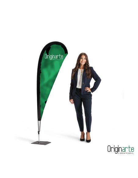 Bandera gota S para interior con base, 50 × 185 cm