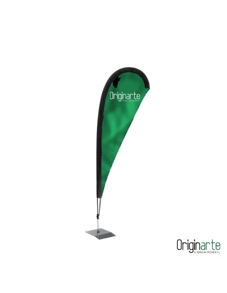 Bandera gota S para interior con base, 50 × 185 cm