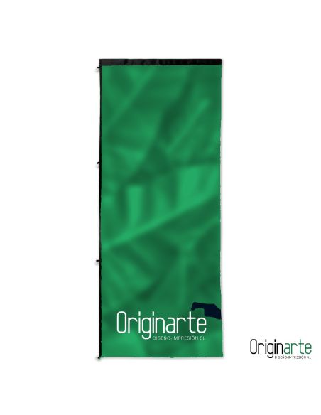 Banderola para mástil con brazo saliente de 120 × 300 cm