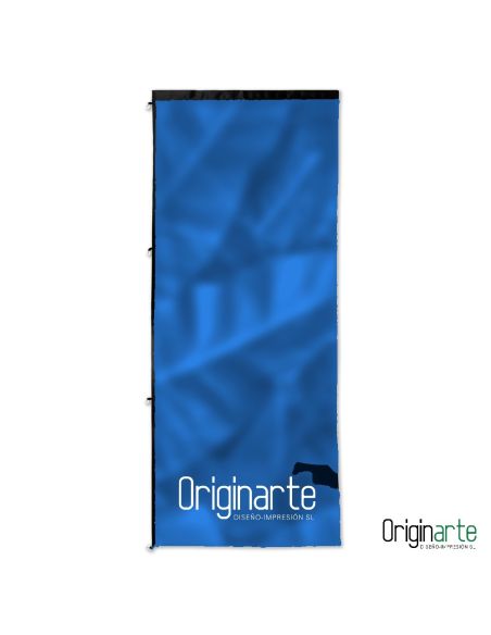 Banderola para mástil con brazo saliente de 120 × 400 cm