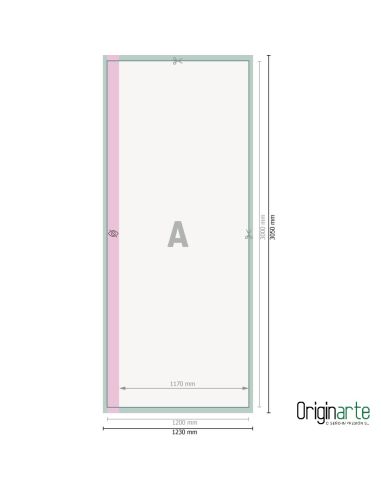 Banderola para mástil sin brazo saliente de 120 × 300 cm