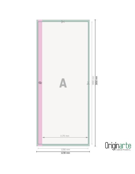 Banderola para mástil sin brazo saliente de 120 × 300 cm