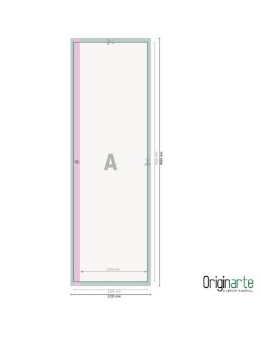 Banderola para mástil sin brazo saliente de 120 × 400 cm