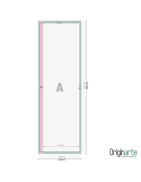 Banderola para mástil sin brazo saliente de 120 × 400 cm