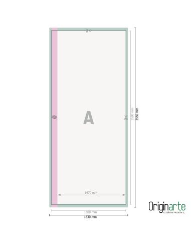 Banderola para mástil sin brazo saliente de 150 × 350 cm