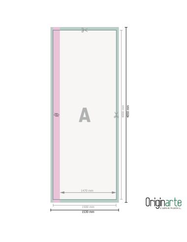 Banderola para mástil sin brazo saliente de 150 × 400 cm