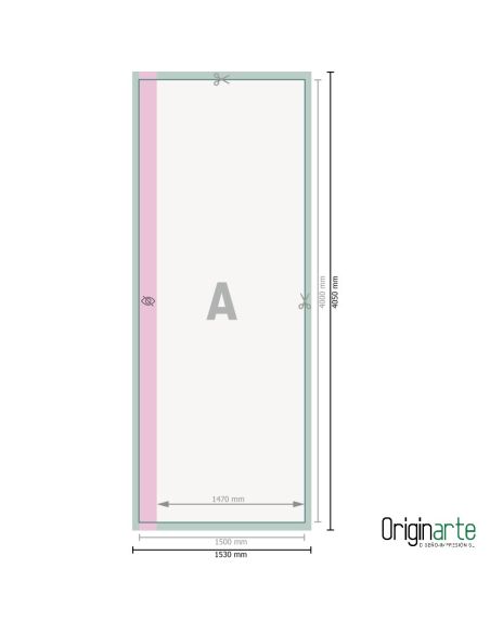Banderola para mástil sin brazo saliente de 150 × 400 cm