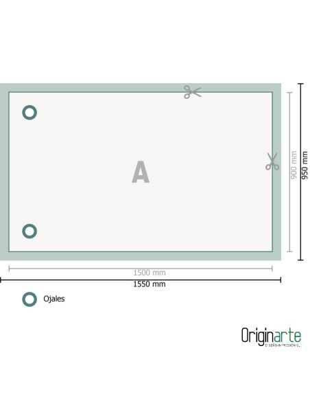 Bandera publicitaria personalizada de 150 × 90 cm con ojales