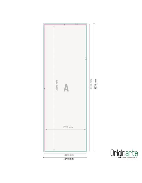 Bandera Giantpole personalizada con asta de 5,40 m, 110 × 333 cm