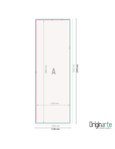 Bandera Giantpole de recambio: solo la impresión, 110 × 333 cm