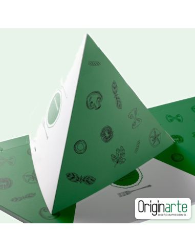 Pirámide de mesa de 3 caras pequeña personalizada