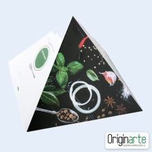 Pirámide de mesa de 4 caras grande personalizada