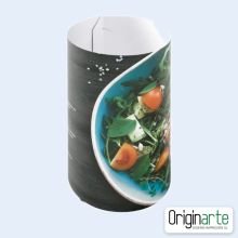 Expositor cilíndrico de mesa medio personalizado, 21 cm