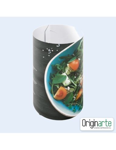 Expositor cilíndrico de mesa medio personalizado, 21 cm