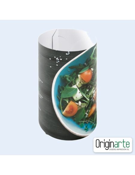 Expositor cilíndrico de mesa medio personalizado, 21 cm