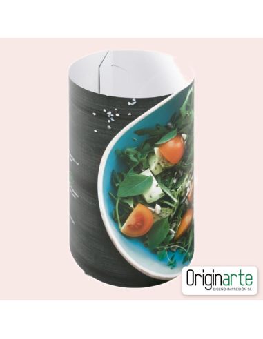 Expositor cilíndrico de mesa grande personalizado, 29,7 cm