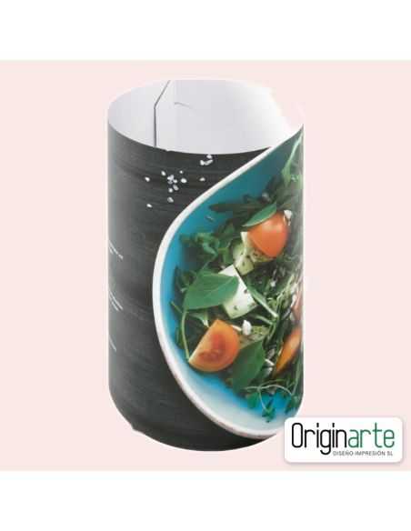 Expositor cilíndrico de mesa grande personalizado, 29,7 cm