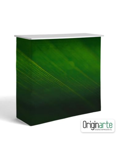 Mostrador textil plegable 177 × 102 cm con impresión