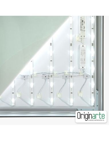 Display LED pop up 85 × 200 cm con estructura e impresión