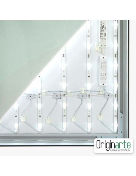 Display LED pop up 85 × 200 cm con estructura e impresión