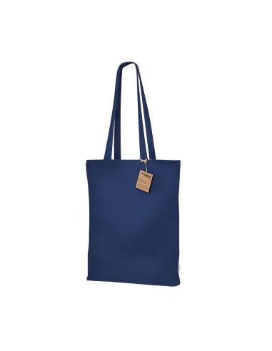 Bolsa Enarak de algodón orgánico 270 g con fuelle y asas reforzadas