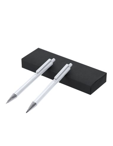 Set de bolígrafo y lápiz eterno de aluminio reciclado (Foract)