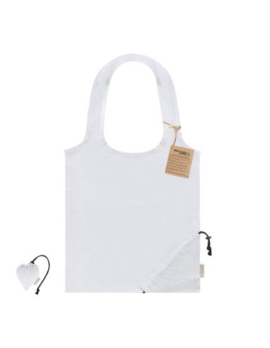 Bolsa plegable de algodón reciclado 140 g personalizada (Lecton)