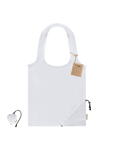 Bolsa plegable de algodón reciclado 140 g personalizada (Lecton)