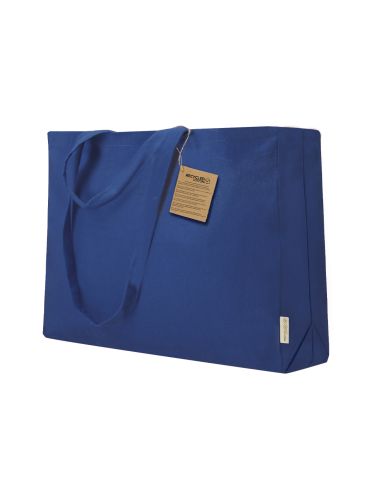 Bolsa de algodón reciclado 220 g con fuelle personalizada (Tremul)